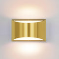 Brushed Brass Up‑Down Hardwired Wall Sconce