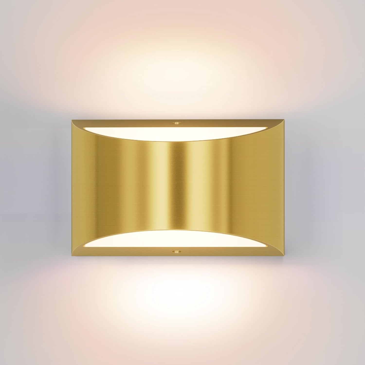 Brushed Brass Up‑Down Hardwired Wall Sconce