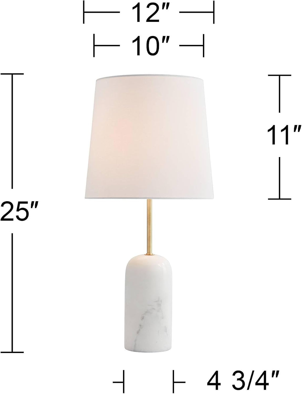 Brass Marble Modern Glam Table Lamp