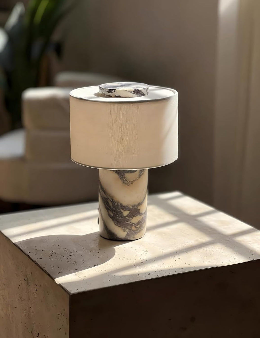 Calacatta Viola Marble Table Lamp