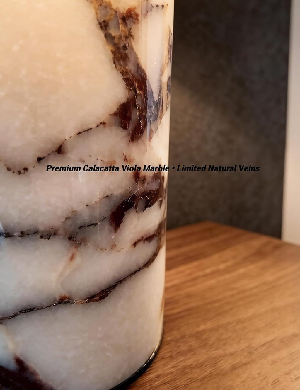 Calacatta Viola Marble Table Lamp