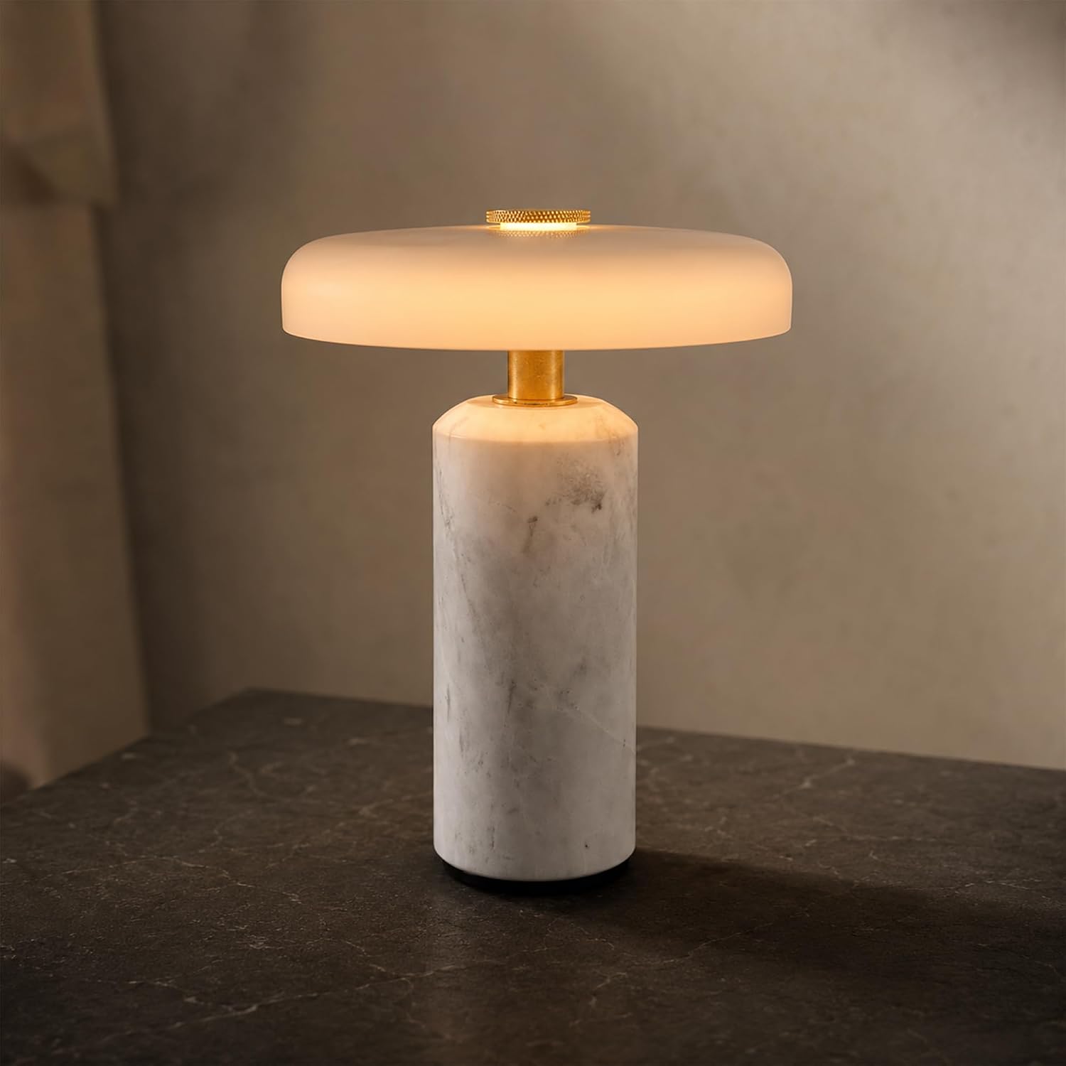 Cordless Touch Marble Table Lamp