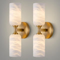 2‑Pack Modern Brass Marble Bathroom Wall Sconces