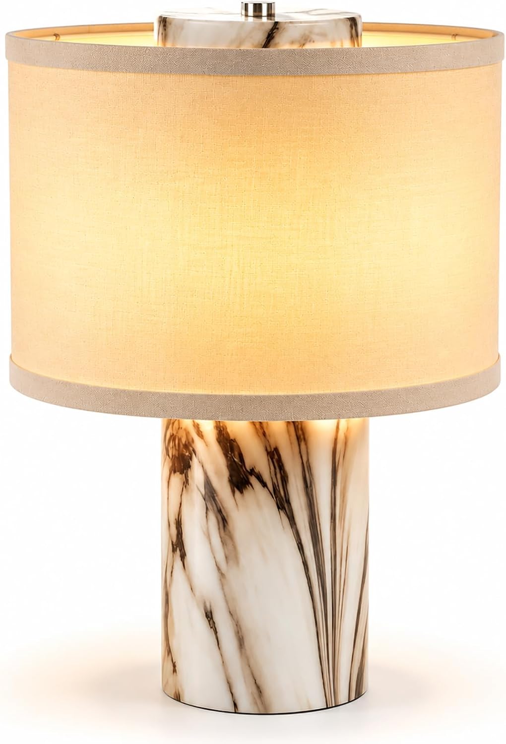 Faux Marble Touch Dimmable Table Lamp