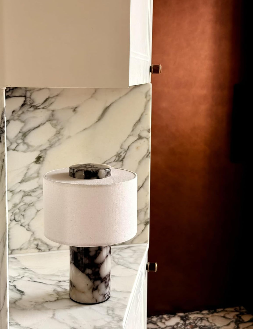 Calacatta Viola Marble Table Lamp