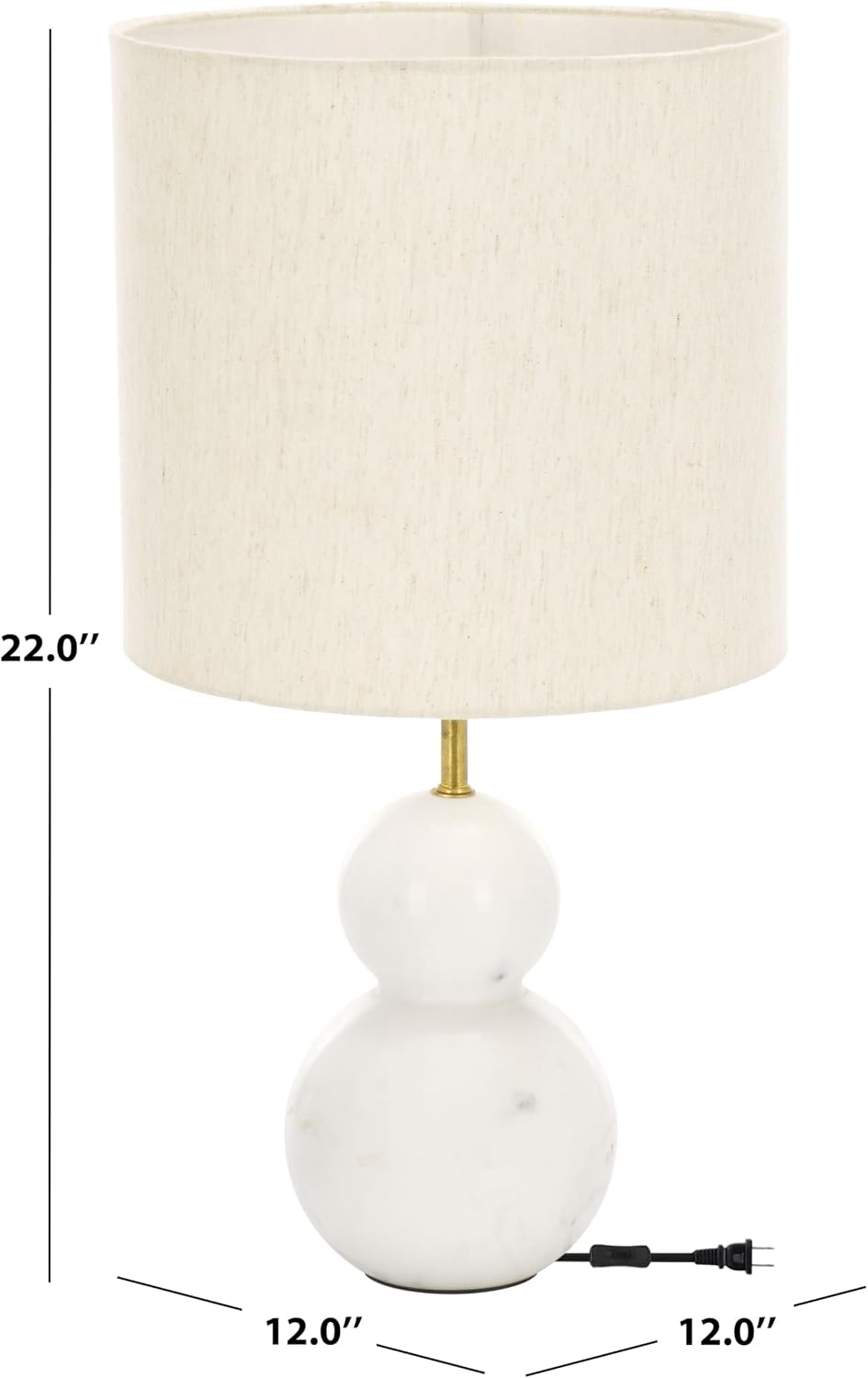 White Marble Callie Table Lamp