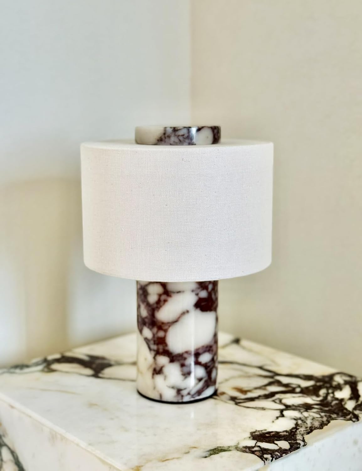 Calacatta Viola Marble Table Lamp