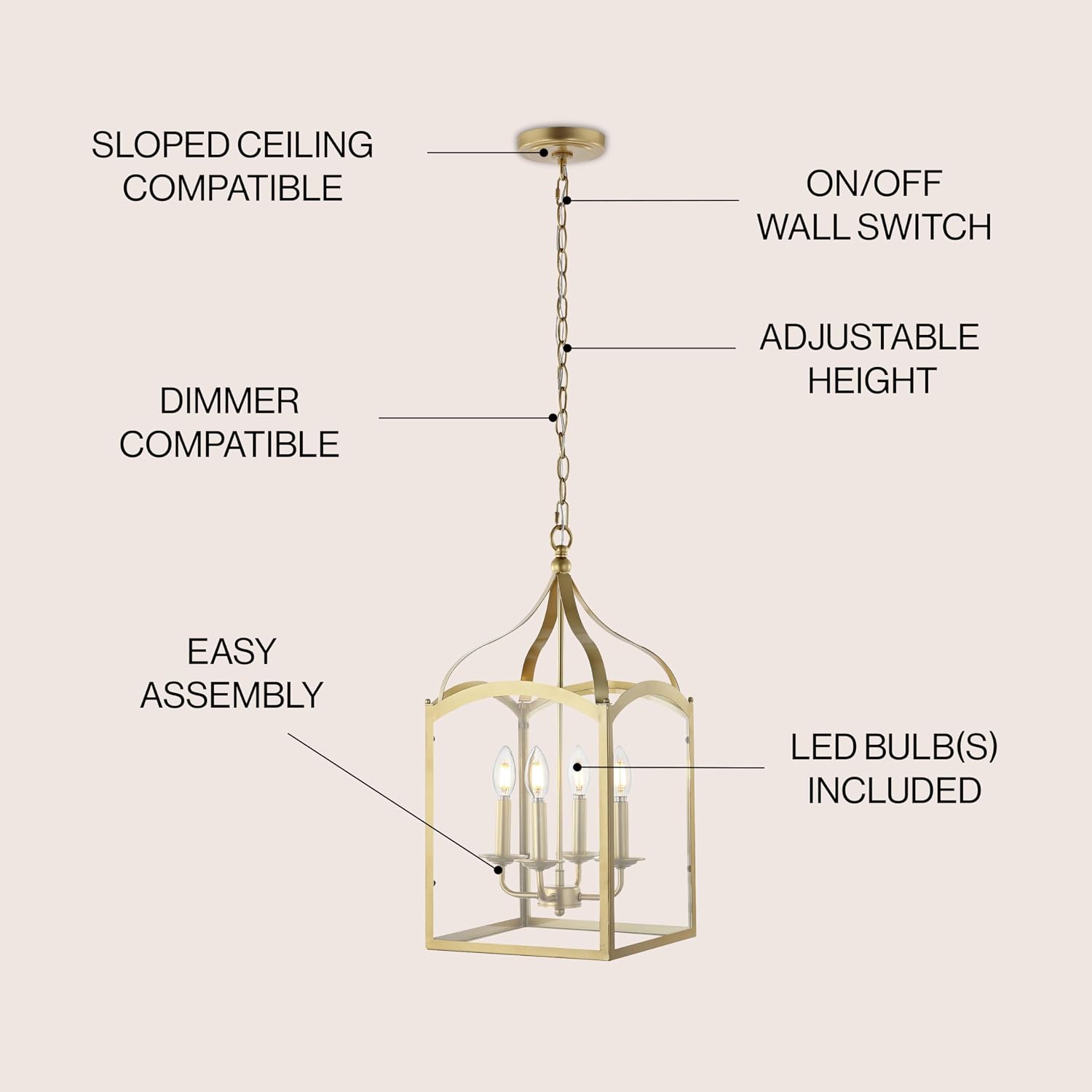 Antique Gold Ruth Lantern Pendant Light