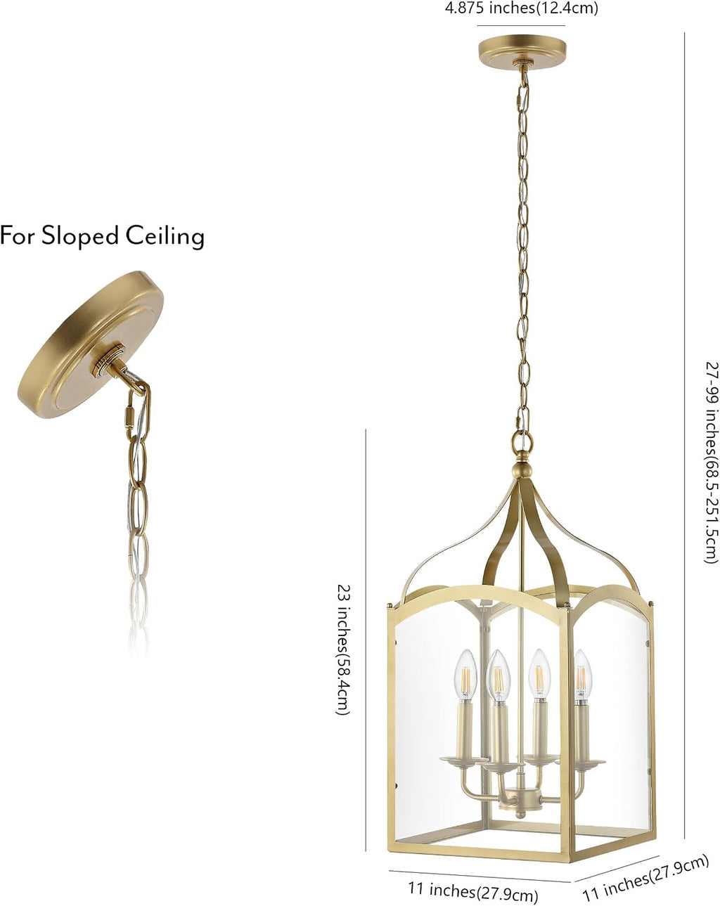 Antique Gold Ruth Lantern Pendant Light