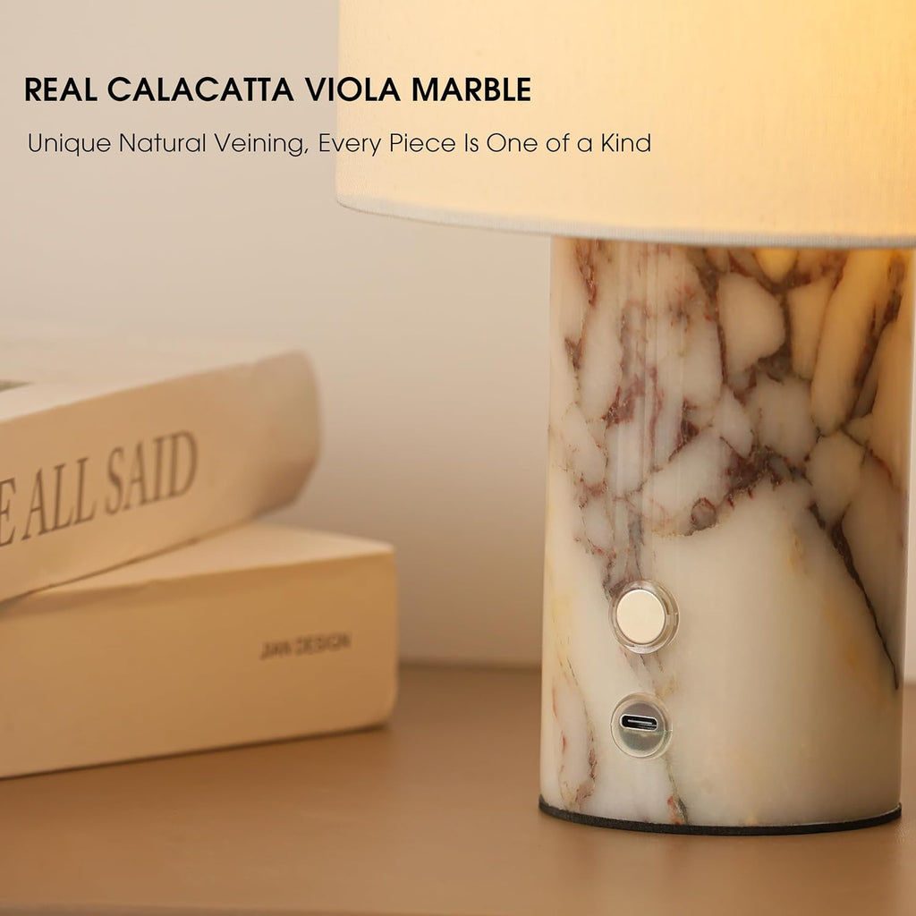 Cordless Touch Marble Table Lamp