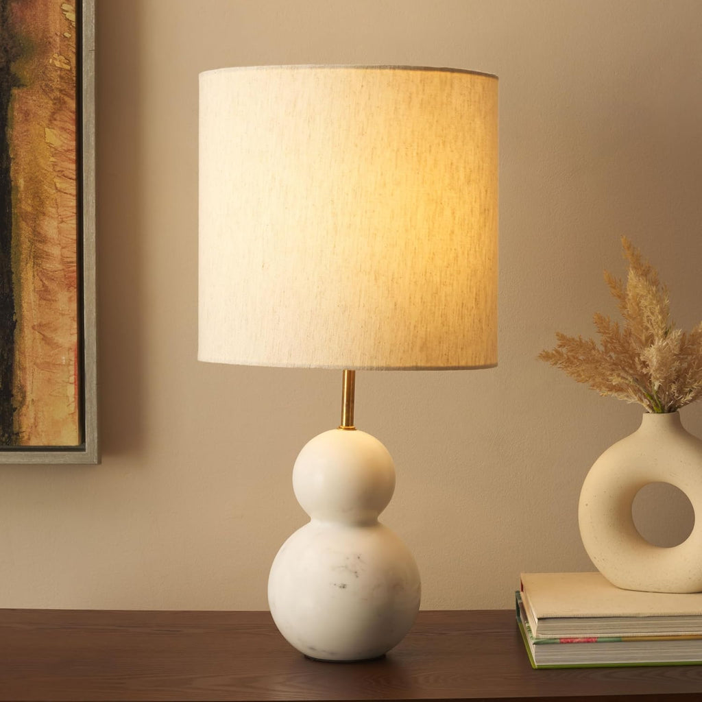 White Marble Callie Table Lamp
