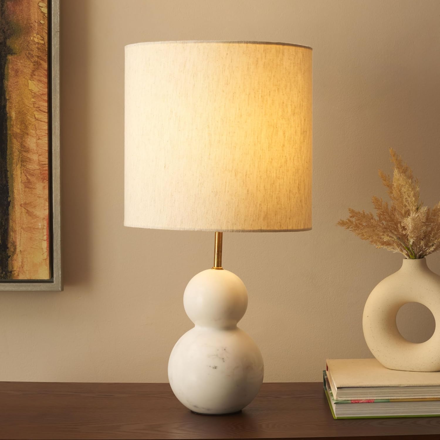 White Marble Callie Table Lamp