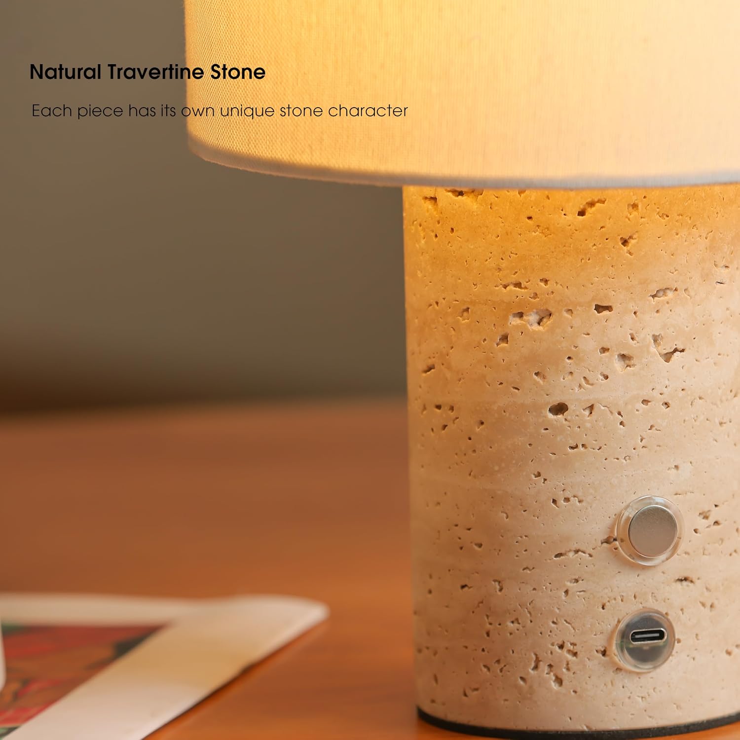 Cordless Touch Marble Table Lamp