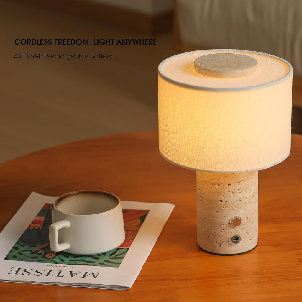 Cordless Touch Marble Table Lamp