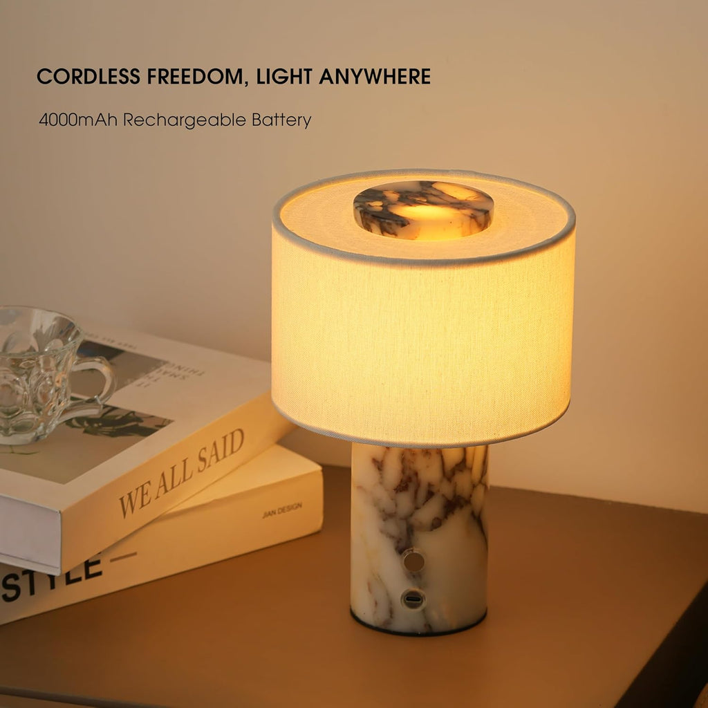 Cordless Touch Marble Table Lamp