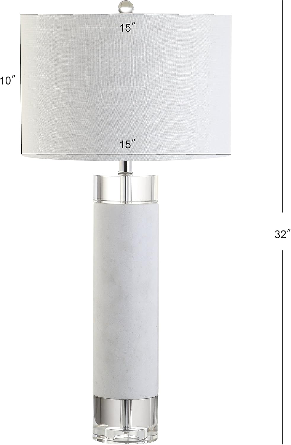 Marble Crystal Hunter Table Lamp