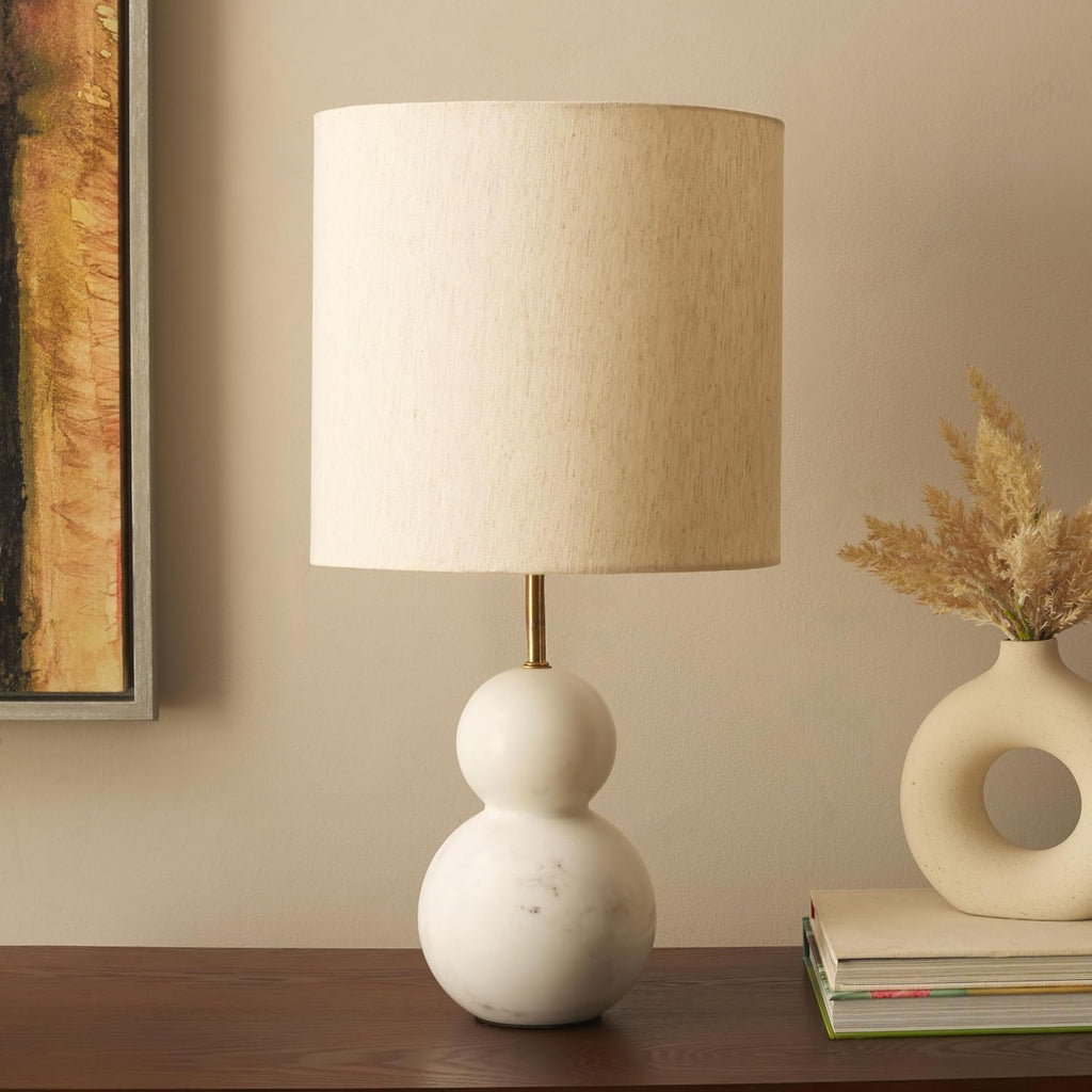 White Marble Callie Table Lamp