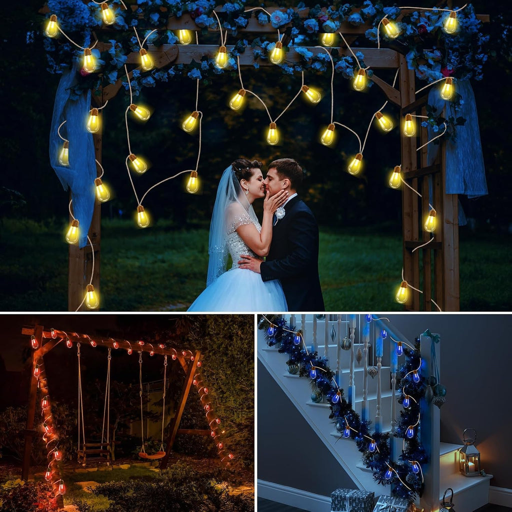 RGB Solar Hemp Rope String Lights