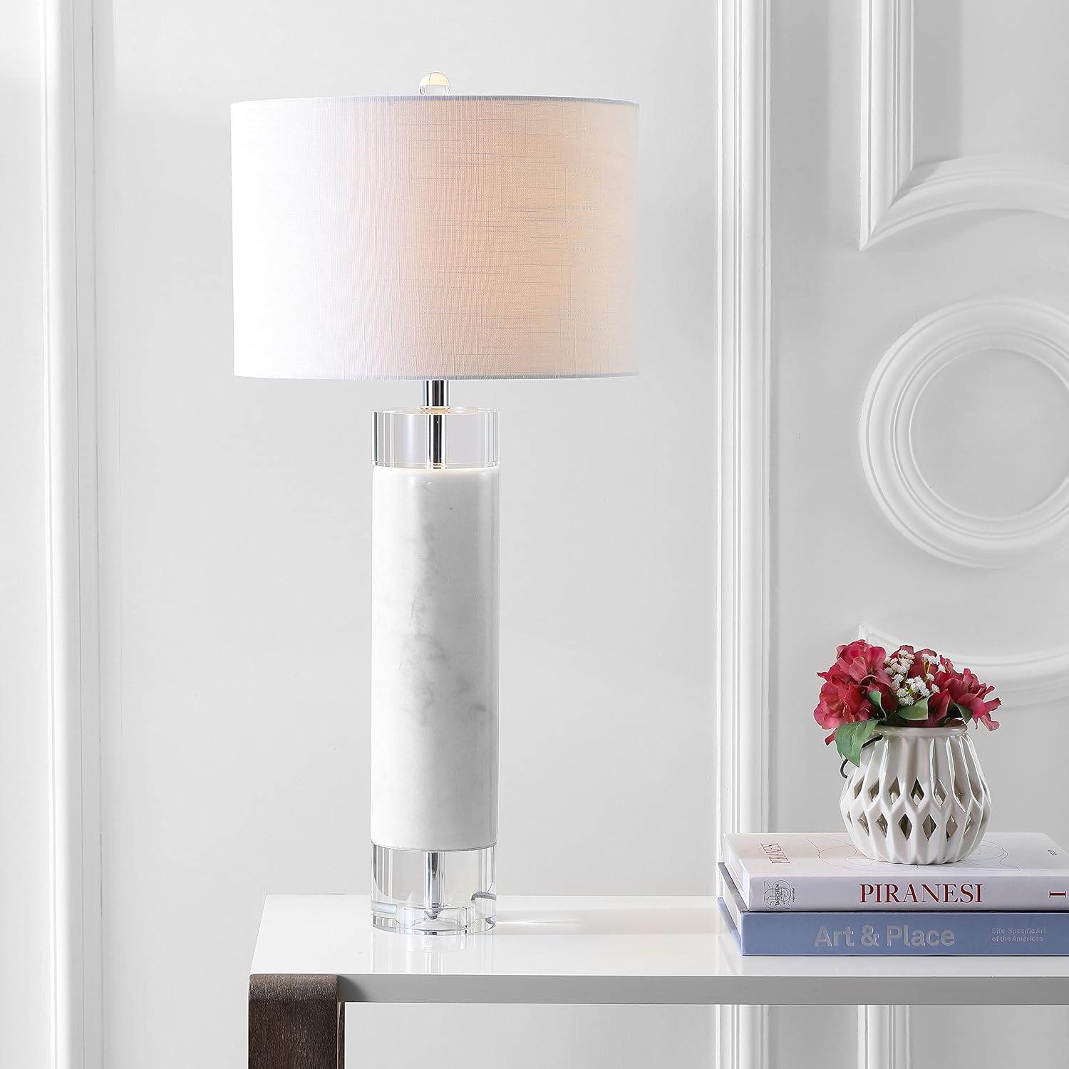 Marble Crystal Hunter Table Lamp