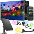 Bluetooth APP‑Controlled Solar RGBICW String Lights